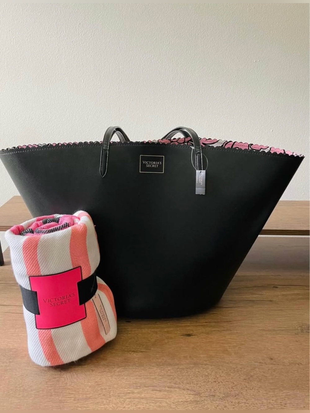 Victoria’s Secret tote + beach towel